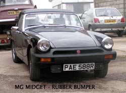 MG MIDGET - RUBBER BUMPER