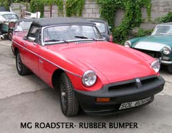 MG ROADSTER- RUBBER BUMPER